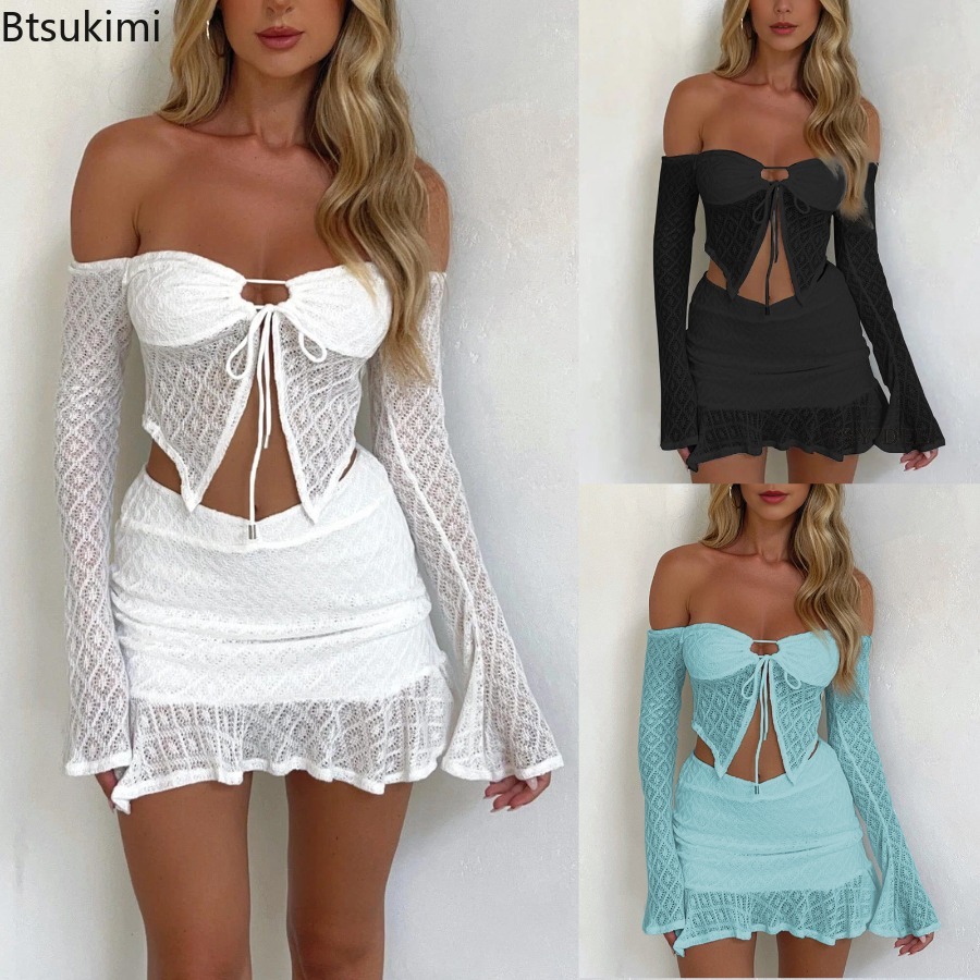Lace Trim Cami - مجموعة نسائية جديدة مثيرة من قطعتين