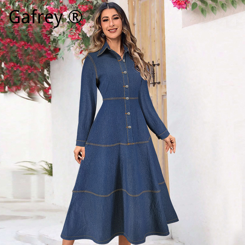فستان جينز دينيم عصري جديد بأك - مراجعة Women Fashion Jeans وسعره