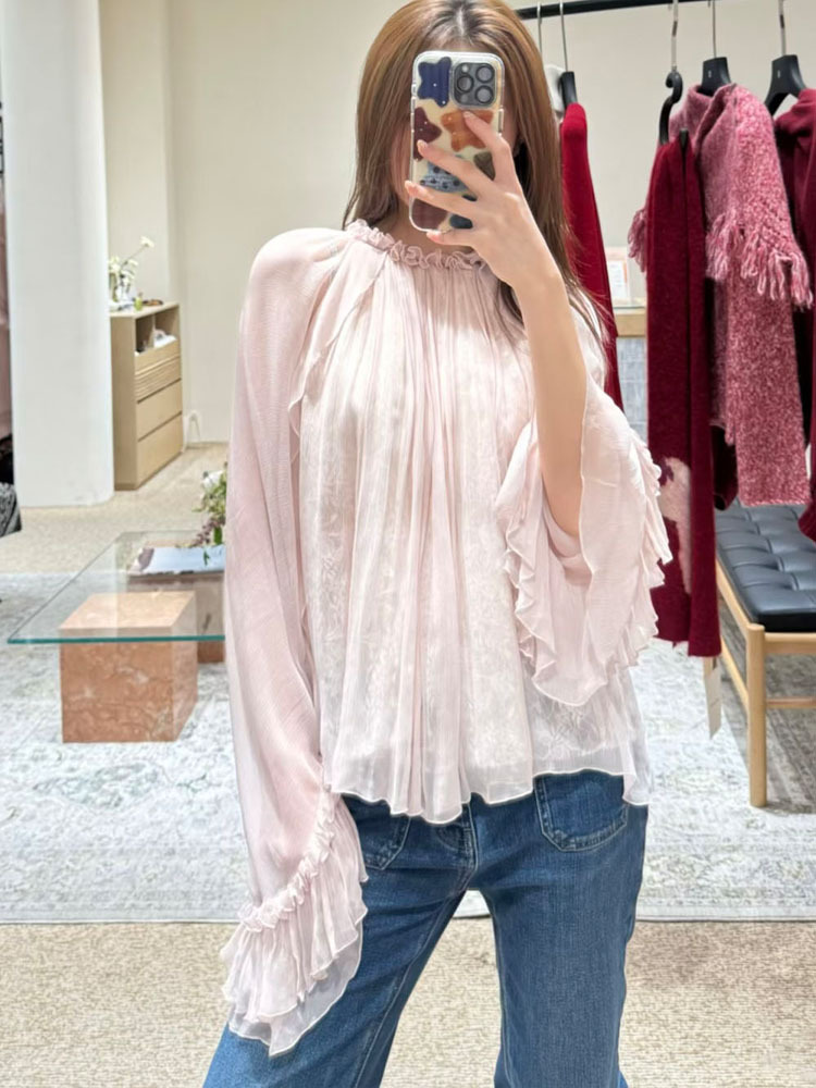 بلوزة وردية فضفاضة مزينة بالدا - مراجعة Women'S Fashion For Summer 2026 وسعره