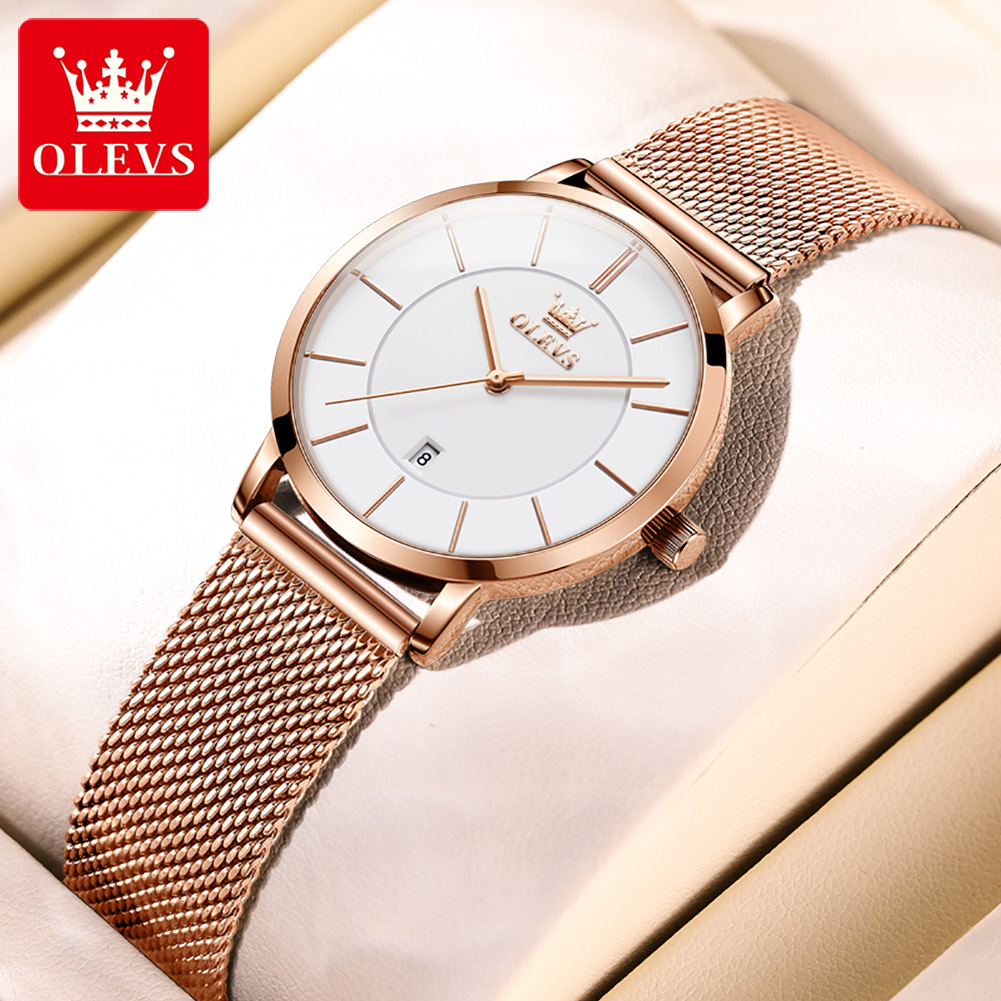 OLEVS ساعة نسائية 5869 أنيقة م - مراجعة Women'S Fashion Quartz Watch وسعره