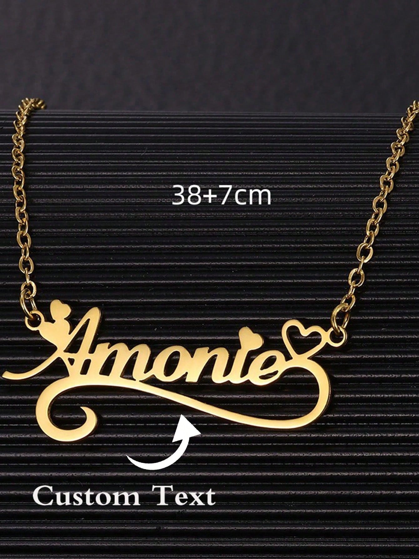 اسم مخصص قلادات القلب المجوفة  - مراجعة Women Fashion Names وسعره