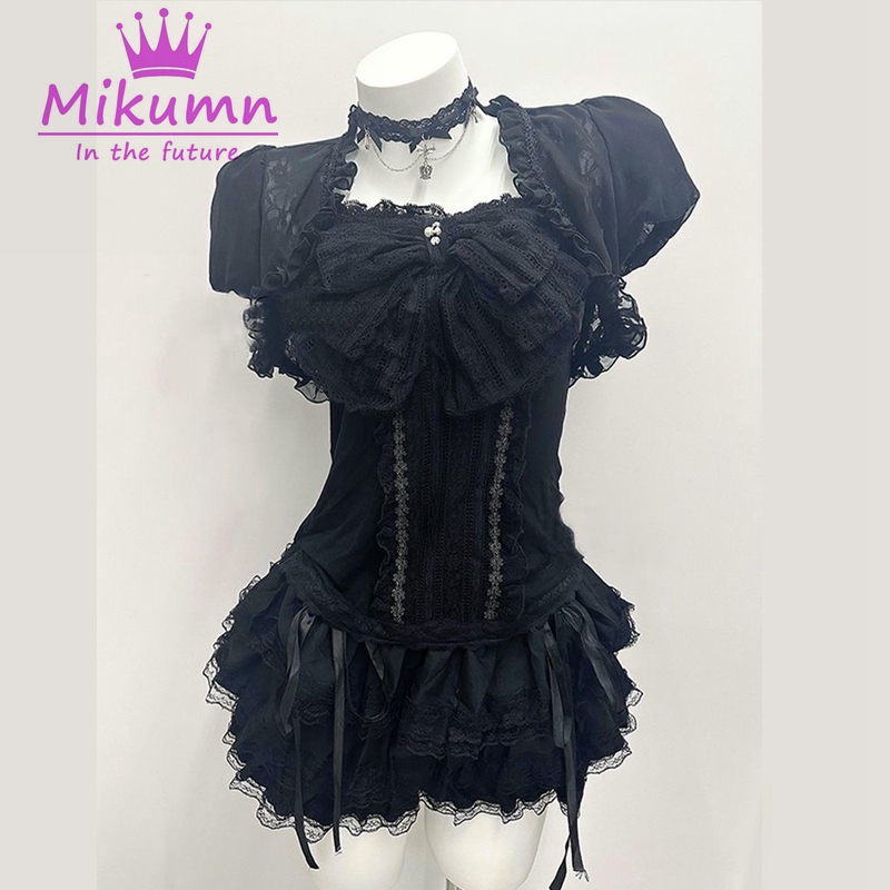 طقم ميكومن جوثيك لوليتا من 3 ق - مراجعة Lace Trim Cami وسعره