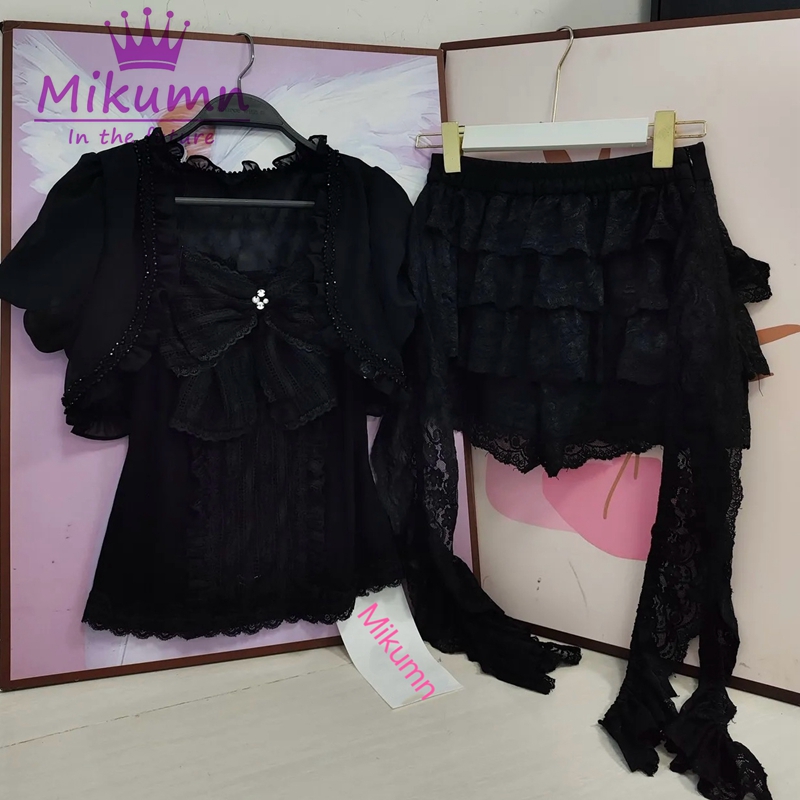 طقم ميكومن جوثيك لوليتا من 3 ق - مراجعة Lace Trim Cami وسعره