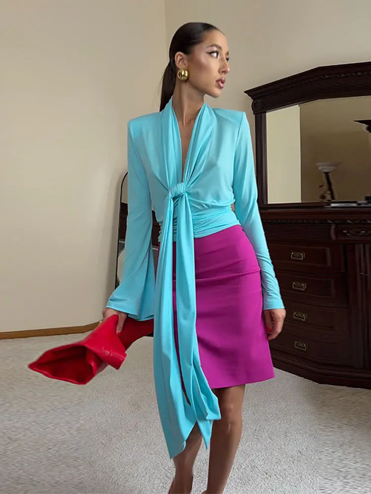 فستان نسائي أنيق بياقة وشاح مط - مراجعة Women'S Fashion For Summer 2026 وسعره