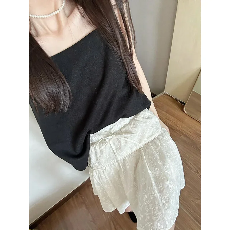 تباين الألوان شيك فتاة 2 قطعة  - مراجعة Lace Trim Cami وسعره
