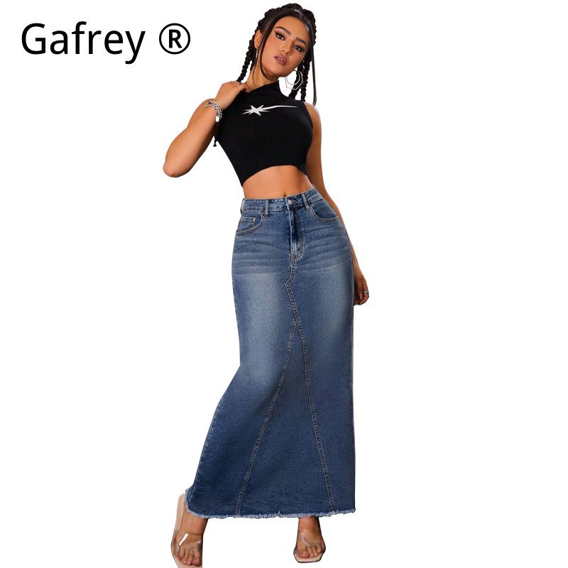 تنورة جينز نسائية ميدي بخصر عا - مراجعة Women Fashion Jeans وسعره