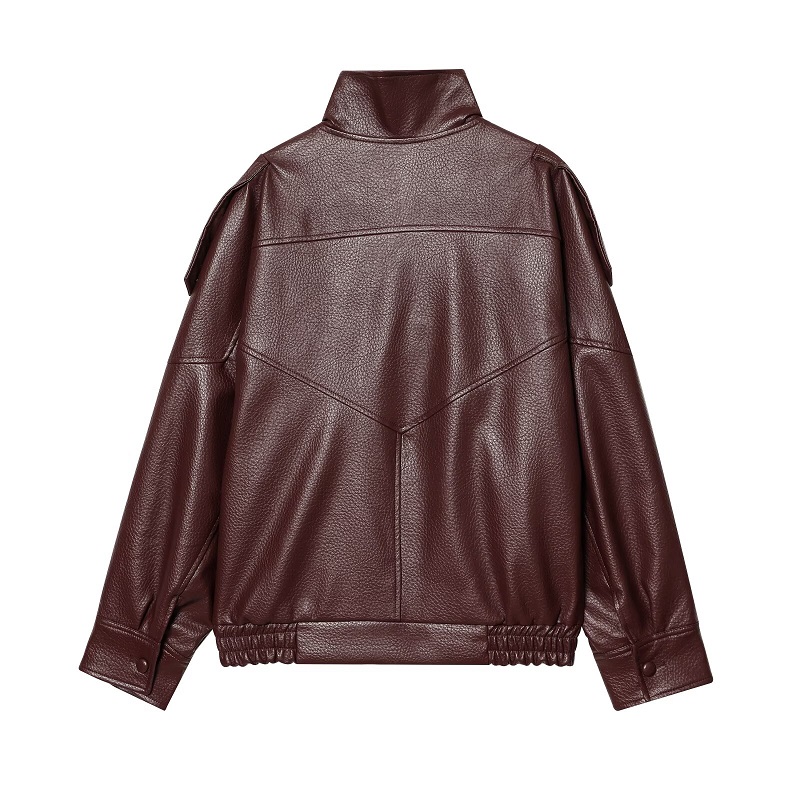 سترات نسائية من الجلد الصناعي  - مراجعة Women'S Fashion Bomber Jacket وسعره
