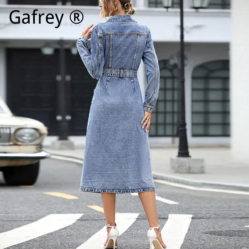 فستان جينز نسائي بأكمام طويلة  - مراجعة Women Fashion Jeans وسعره