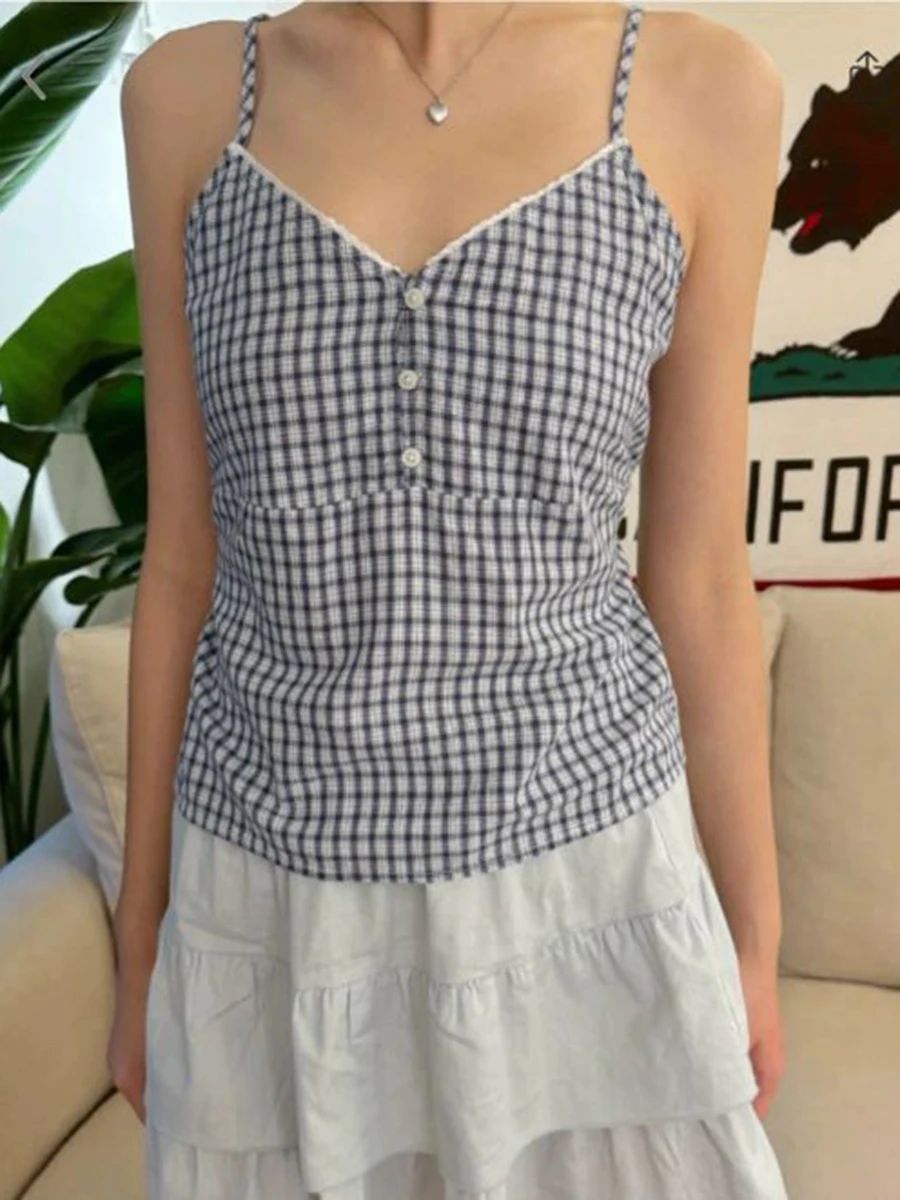 طقم قطني مكون من قطعتين للنساء - مراجعة Lace Trim Cami وسعره