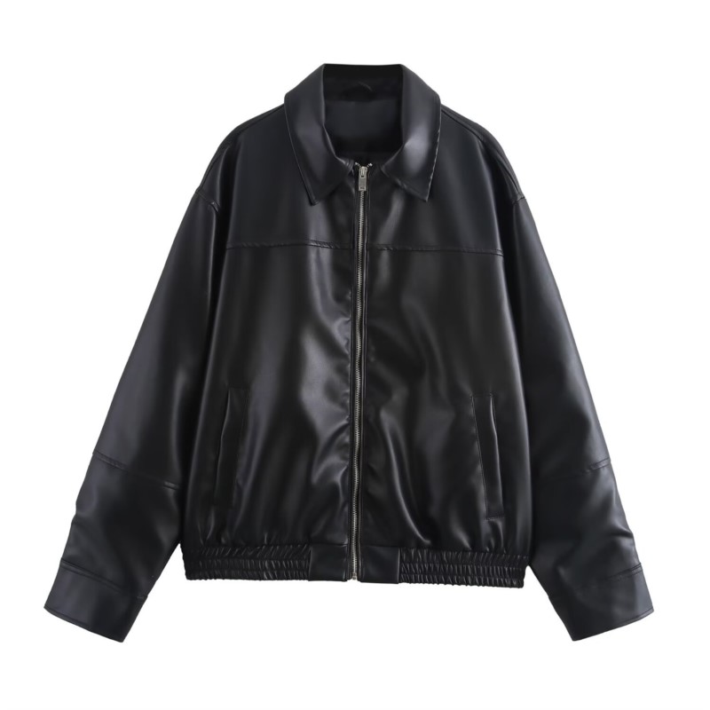 سترات كلاسيكية من جلد البولي ي - مراجعة Women'S Fashion Bomber Jacket وسعره