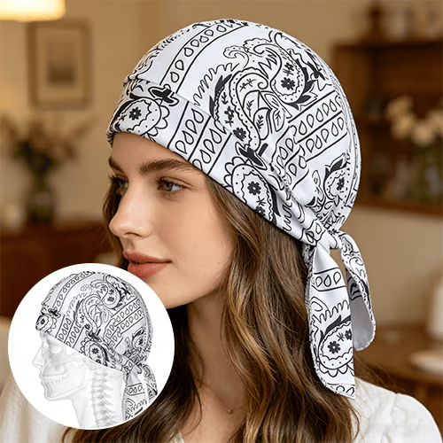 وشاح رأس للجنسين بنقشة بيزلي،  - مراجعة Women'S Fashion Hats وسعره