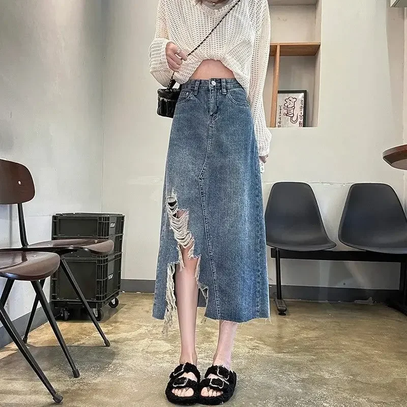 تنورة نسائية من قماش الدنيم بخ - مراجعة Women Fashion Jeans وسعره