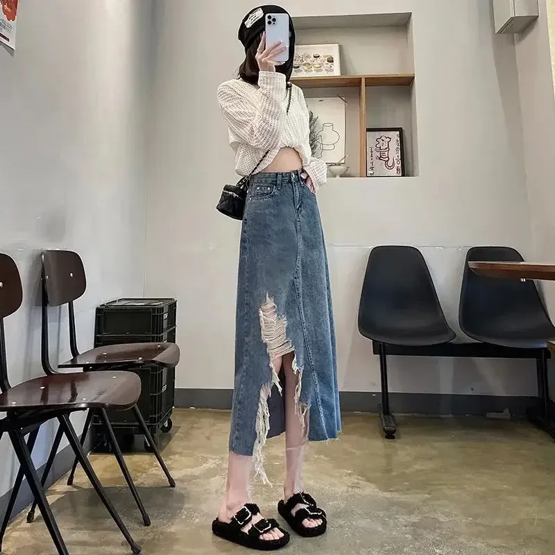 تنورة نسائية من قماش الدنيم بخ - مراجعة Women Fashion Jeans وسعره