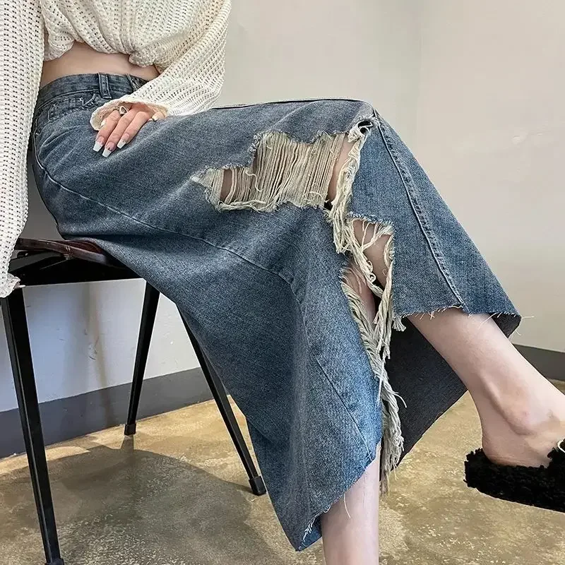 تنورة نسائية من قماش الدنيم بخ - مراجعة Women Fashion Jeans وسعره