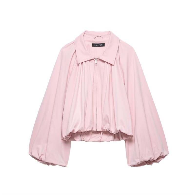 جاكيت بومبر نسائي بسحاب، بتصمي - مراجعة Women'S Fashion Bomber Jacket وسعره