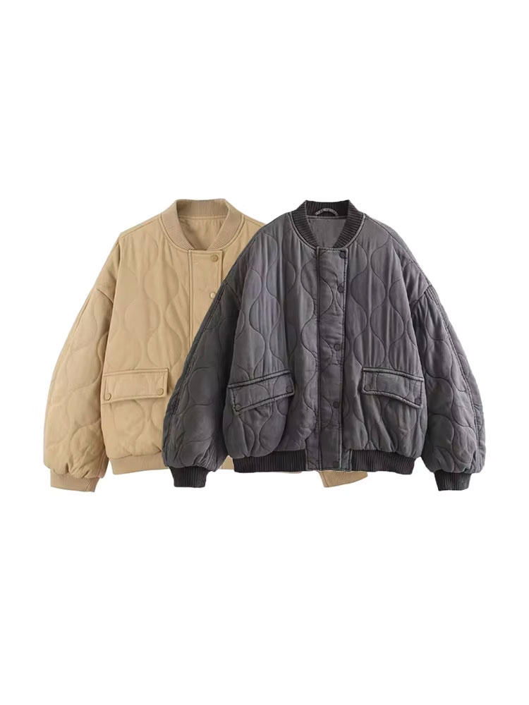 سترات نسائية عصرية كبيرة الحجم - مراجعة Women'S Fashion Bomber Jacket وسعره