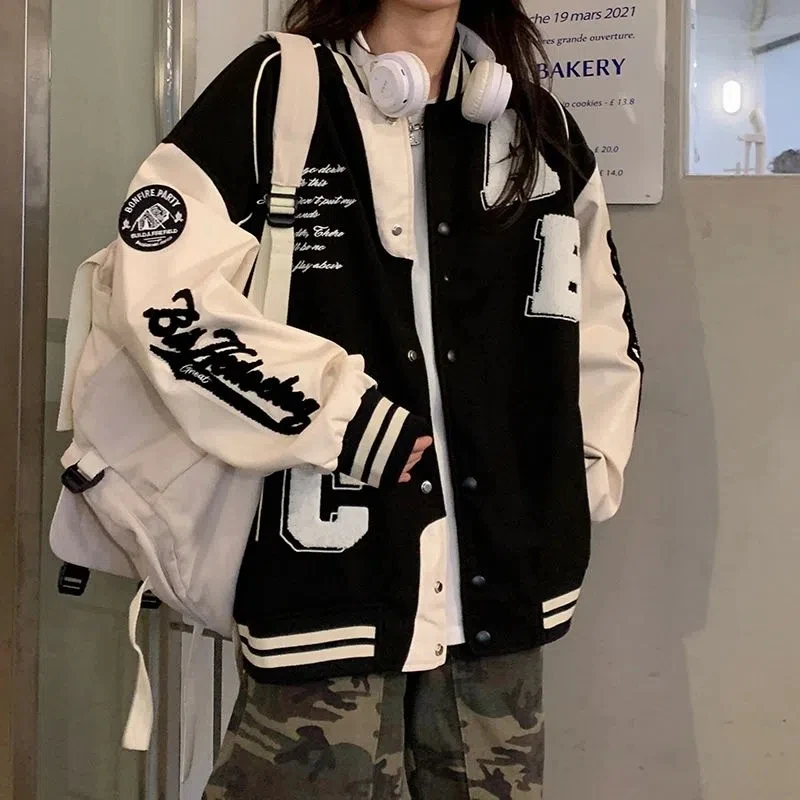Y2k صوف الضأن Bomber سترة الإن - مراجعة Women'S Fashion Bomber Jacket وسعره