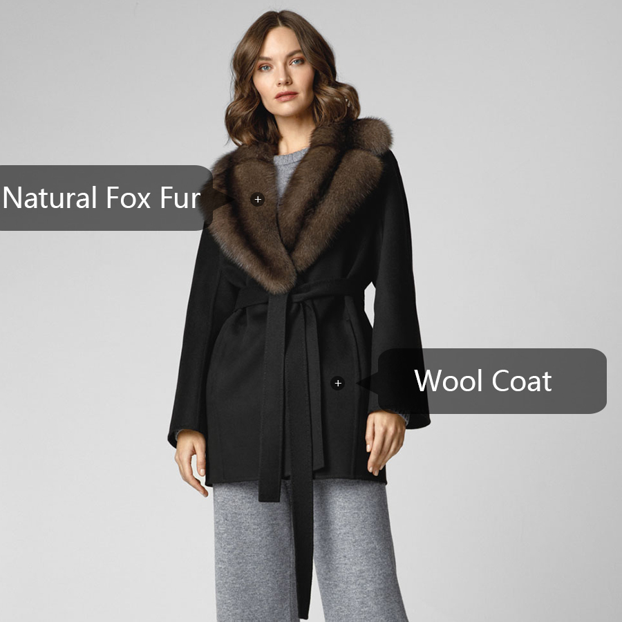 معطف فرو ثعلب طبيعي بياقة قابل - مراجعة Women'S Fashion Bomber Jacket وسعره