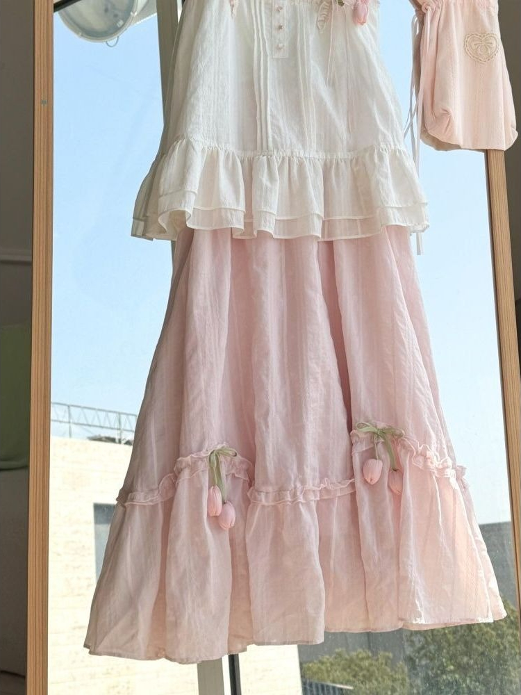 طقم نسائي من قطعتين بتصميم كاو - مراجعة Lace Trim Cami وسعره
